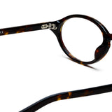 Occhiali lex con montatura ovale e rivetti in metallo in marrone Chimi - unisex 
