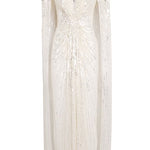 Abito da sera con paillettes goldfinger 007 in avorio Jenny packham - donna 