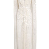 Abito da sera con paillettes goldfinger 007 in avorio Jenny packham - donna 