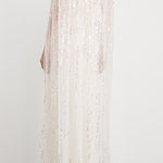 Abito da sera con paillettes goldfinger 007 in avorio Jenny packham - donna 