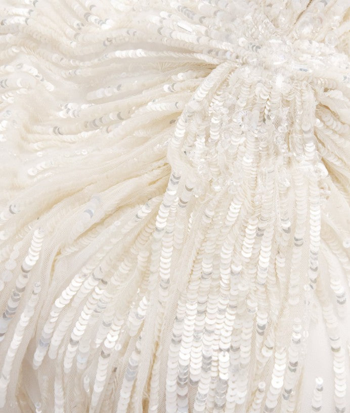 Abito da sera con paillettes goldfinger 007 in avorio Jenny packham - donna 