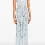 Abito da sera Chrissy con paillettes e cristalli in celeste Jenny packham - donna 