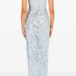 Abito da sera Chrissy con paillettes e cristalli in celeste Jenny packham - donna 
