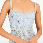 Abito da sera Chrissy con paillettes e cristalli in celeste Jenny packham - donna 