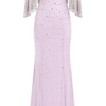 Abito lungo Kiya con decorazioni in lilla Jenny packham - donna 