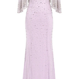 Abito lungo Kiya con decorazioni in lilla Jenny packham - donna 