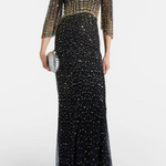 Abito lungo Kiya con decorazioni in lilla Jenny packham - donna 