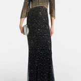 Abito lungo Kiya con decorazioni in lilla Jenny packham - donna 