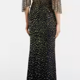 Abito lungo Kiya con decorazioni in lilla Jenny packham - donna 