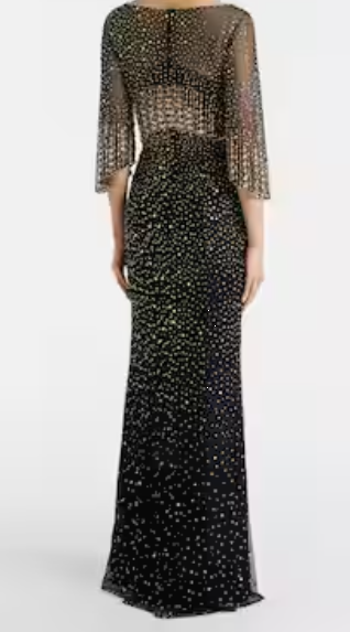 Abito lungo Kiya con decorazioni in lilla Jenny packham - donna 
