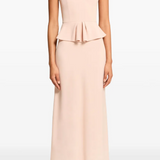 Abito lungo nocturne con cristalli in rosa Jenny packham - donna 