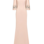 Abito lungo ilana con cristalli in rosa Jenny packham - donna 