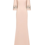 Abito lungo ilana con cristalli in rosa Jenny packham - donna 