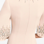 Abito lungo ilana con cristalli in rosa Jenny packham - donna 