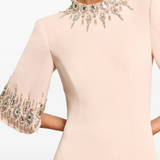 Abito lungo ilana con cristalli in rosa Jenny packham - donna 