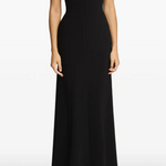 Abito lungo Lust con scollo a cuore in nero Jenny packham - donna 