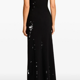 Abito lungo Lust con scollo a cuore in nero Jenny packham - donna 