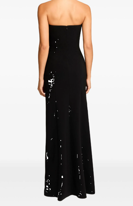 Abito lungo Lust con scollo a cuore in nero Jenny packham - donna 