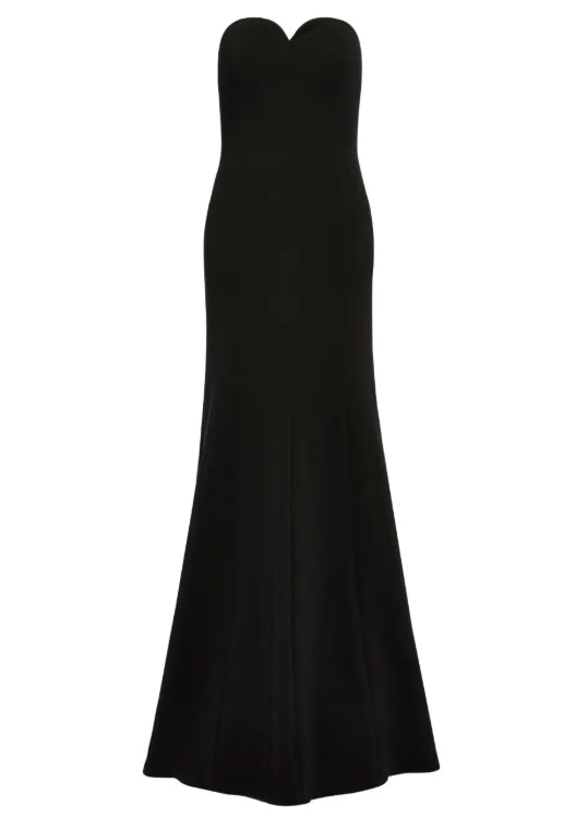 Abito lungo Lust con scollo a cuore in nero Jenny packham - donna 