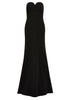 Abito lungo Lust con scollo a cuore in nero Jenny packham - donna