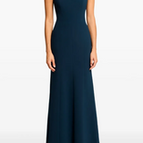 Abito lungo Lust con scollo a cuore in blu Jenny packham - donna 