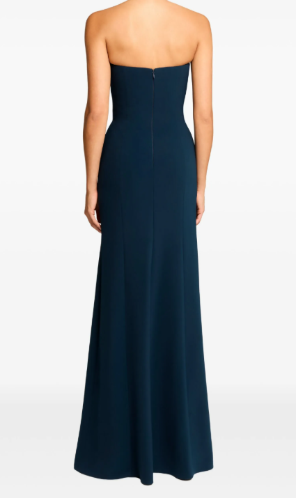 Abito lungo Lust con scollo a cuore in blu Jenny packham - donna 