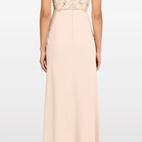 Abito lungo reverie con cristalli in rosa Jenny packham - donna 