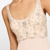 Abito lungo reverie con cristalli in rosa Jenny packham - donna 