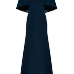 Abito lungo star shower con cristalli in blu Jenny packham - donna 
