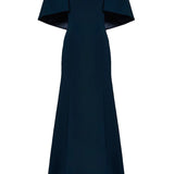 Abito lungo star shower con cristalli in blu Jenny packham - donna 