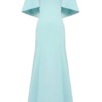 Abito lungo star shower con cristalli in celeste Jenny packham - donna 