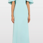 Abito lungo star shower con cristalli in celeste Jenny packham - donna 