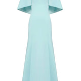 Abito lungo star shower con cristalli in celeste Jenny packham - donna 