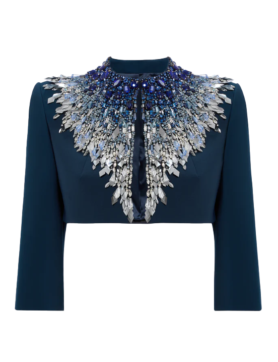 Blazer crop dexy in blu Jenny packham - donna 