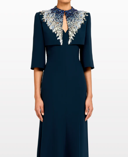 Blazer crop dexy in blu Jenny packham - donna 