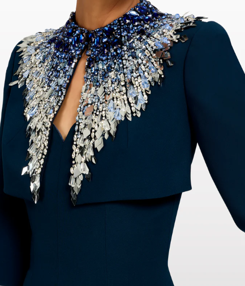 Blazer crop dexy in blu Jenny packham - donna 