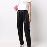 T-shirt con dettagli all'uncinetto in bianco - Magda butrym - donna 