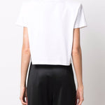 T-shirt con dettagli all'uncinetto in bianco - Magda butrym - donna 