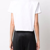 T-shirt con dettagli all'uncinetto in bianco - Magda butrym - donna 