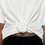 T-shirt con nodo in bianco Magda butrym - donna 
