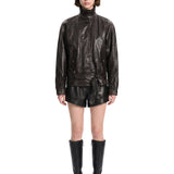 Giacca in pelle nero Magda Butrym - donna 