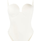 Costume intero con scollo a cuore in bianco MAGDA BUTRYM - donna 