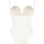 Costume intero con scollo a cuore in bianco MAGDA BUTRYM - donna 