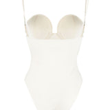 Costume intero con scollo a cuore in bianco MAGDA BUTRYM - donna 