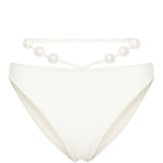 Slip bikini con perle in bianco Magda butrym - donna 
