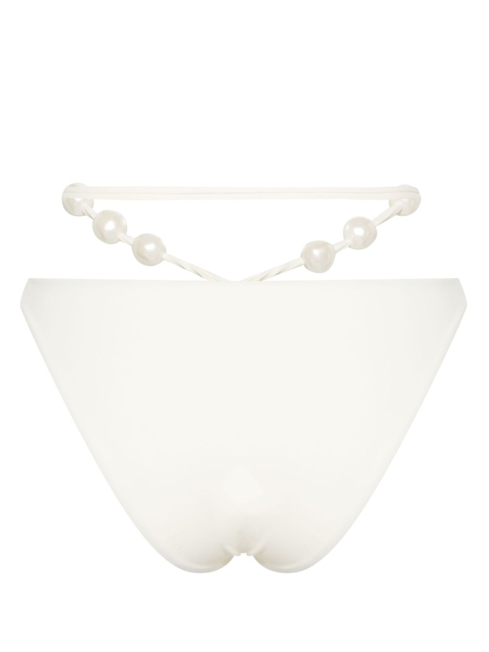 Slip bikini con perle in bianco Magda butrym - donna 