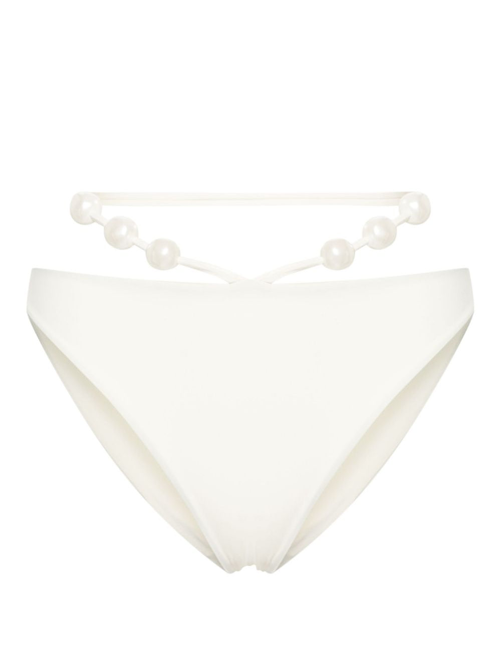 Slip bikini con perle in bianco Magda butrym - donna 