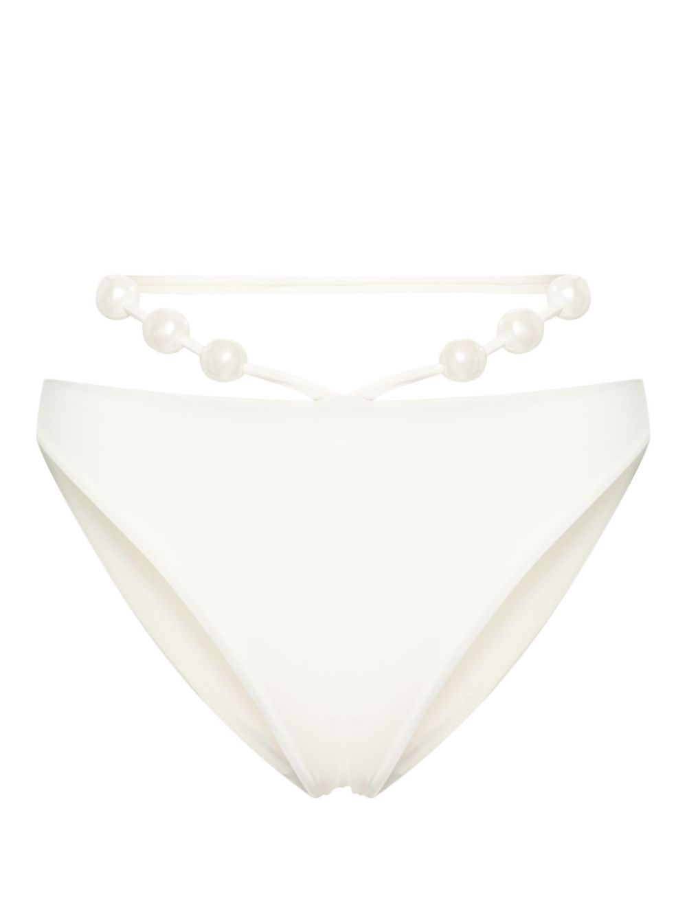 Slip bikini con perle in bianco Magda butrym - donna 