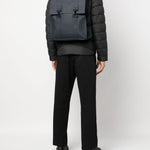 Zaino MSN con logo in blu  Rains - donna 