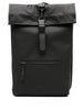 Rains black foldable backpack - unisex